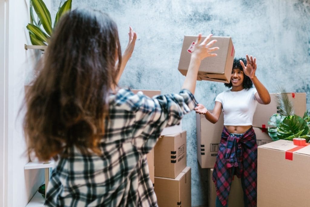 Women with packages